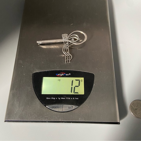 Vintage Turkish Ottoman Tie Clip Sultan Tughra Sterling Silver Suleiman Insignia - Picture 15 of 16